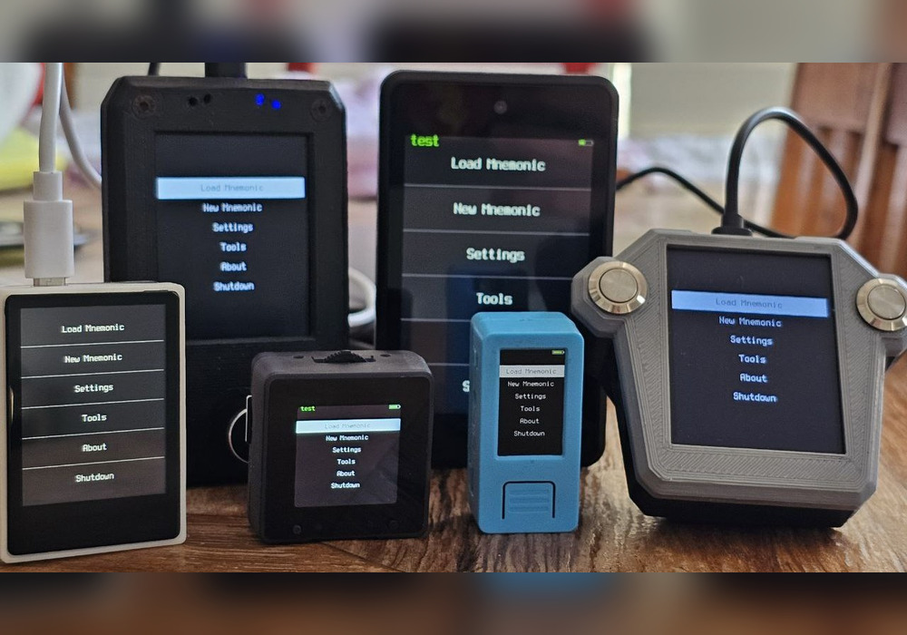 Krux signing devices running open-source Bitcoin firmware
